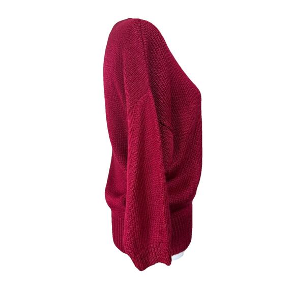 Tumbleweeds Women's Sweater Pullover 3/4 Sleeves 1 pocket Dk Red Sz L Classic - Picture 6 of 15
